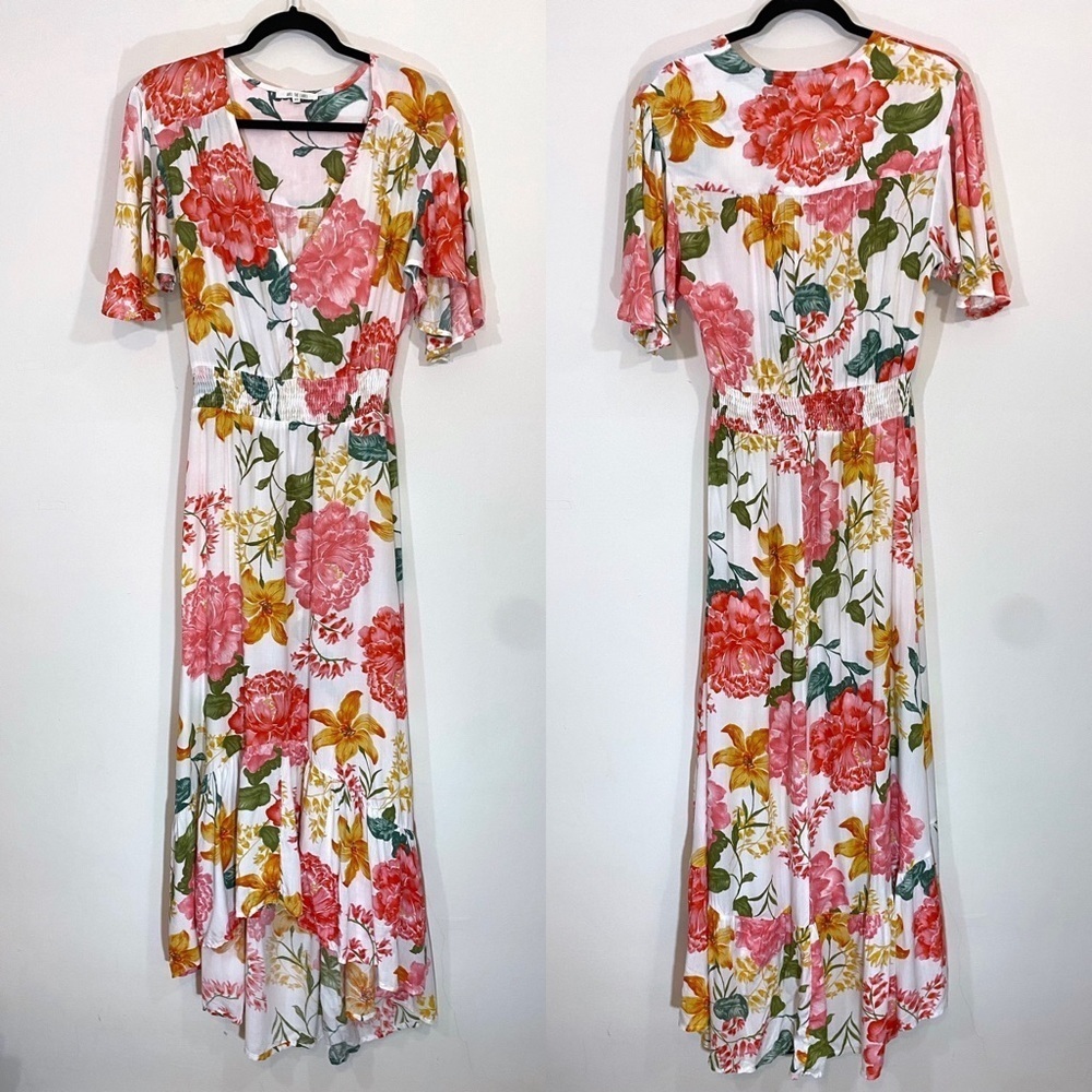 Abel the Label Floral Hi Low Midi Maxi Dress